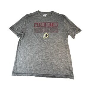 Washington Redskins NFL Football LG Gray Pullover TX3 Cool Short Sleeve Shirt
